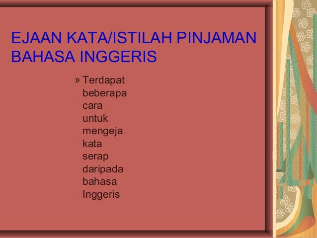 sistem ejaan bahasa melayu