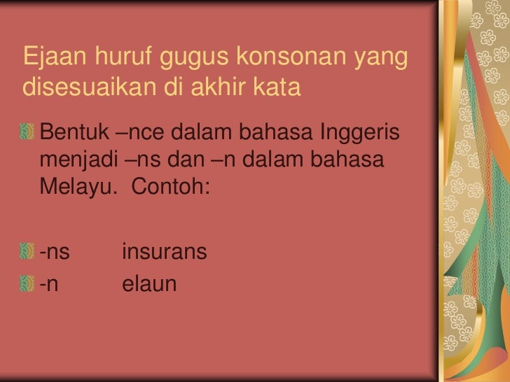 Sistem ejaan dalam bahasa melayu1(2)