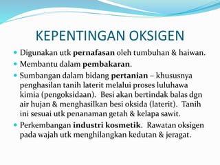 Kepentingan Oksigen Kepada Manusia