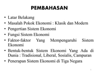 Sistem Ekonomi