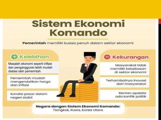 Masalah ekonomi seperti inflasi
dan pengangguran lebih mudah
diatasi oleh pemerintah
 