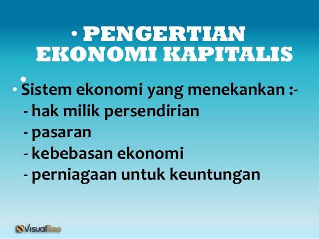 Sistem ekonomi kapitalis