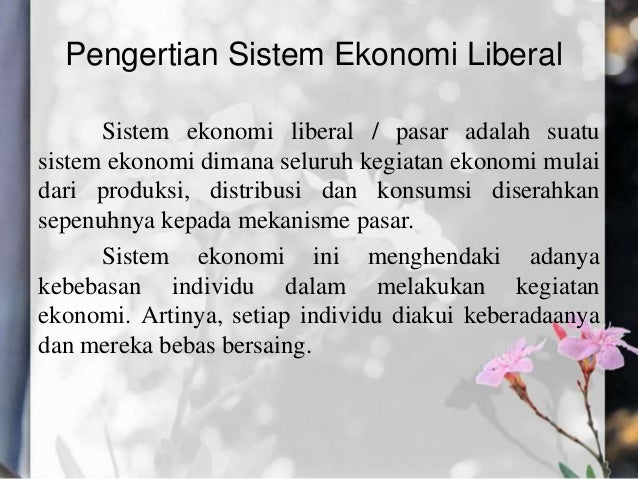 Ekonomi liberal - Wikipedia bahasa Indonesia, ensiklopedia bebas