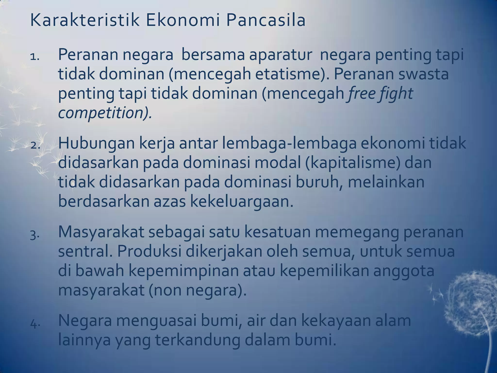 Sistem ekonomi pancasila | PPTX