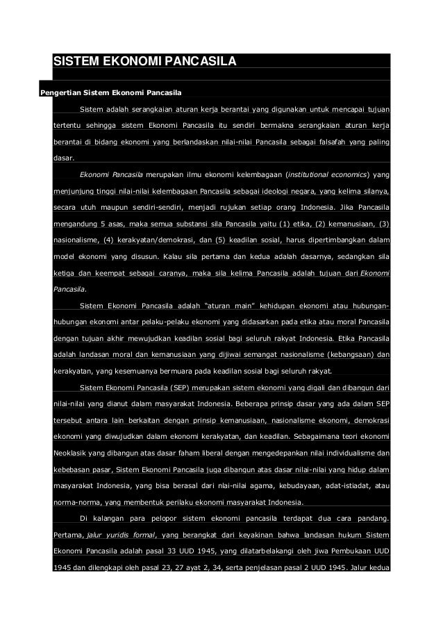 25 Gambar Sistem Ekonomi Pancasila Terlengkap Riwayat Gallery