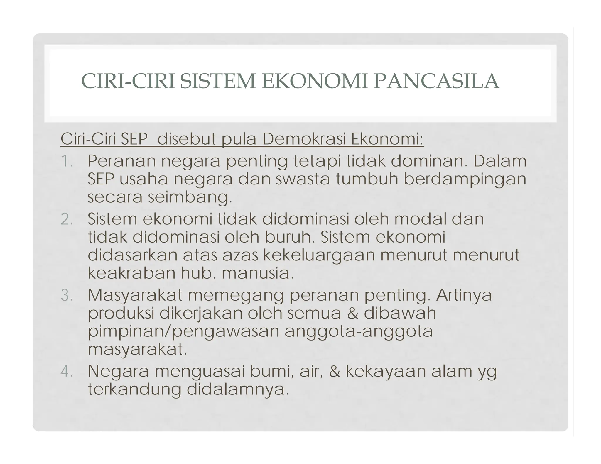 SISTEM EKONOMI PANCASILA untuk kelas 10 smk | PDF