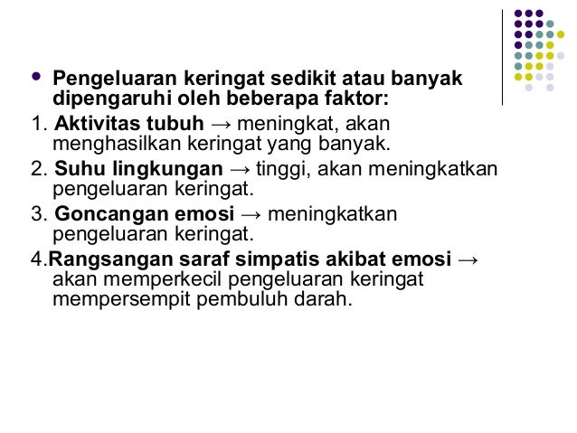 Faktor Yang Mempengaruhi Pengeluaran Keringat Hal