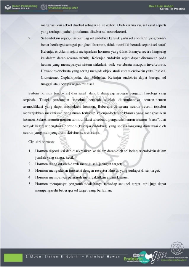 Sistem endokrin pada hewan Sistem endokrin pada hewan