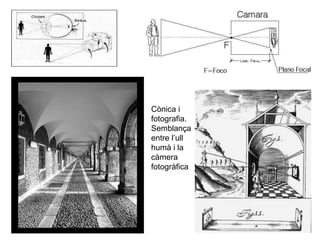 Cònica i
fotografia.
Semblança
entre l’ull
humà i la
càmera
fotogràfica
 
