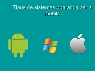 Tipus de sistemes operatius per a
              mòbils
 