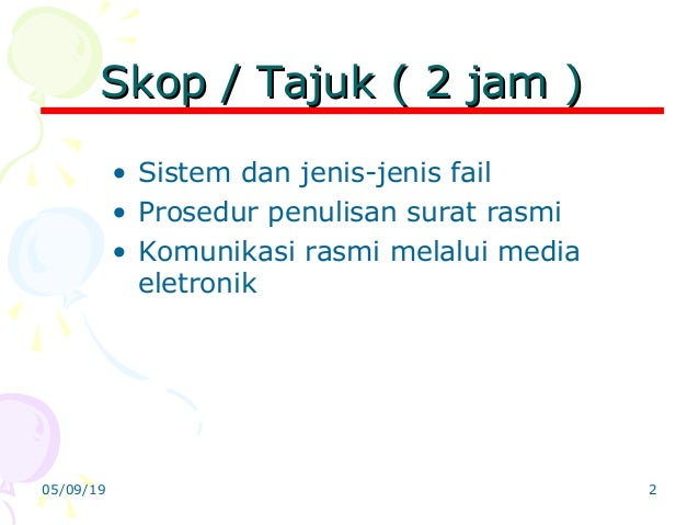 Fail Putih Keluar Masuk Surat
