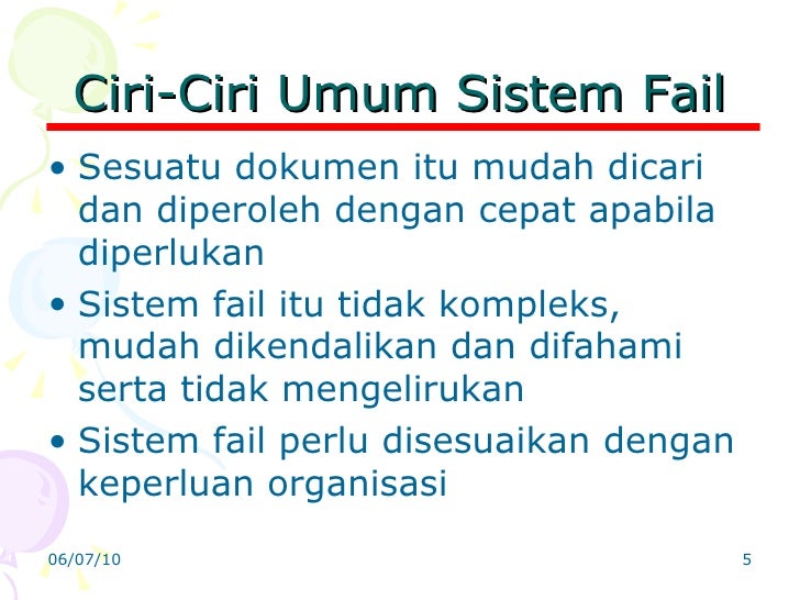 Sistem fail dan surat menyurat ipik