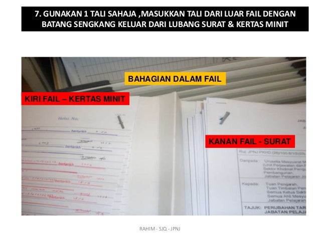 Cara Minit Surat Pada Fail Sistem fail sekolah