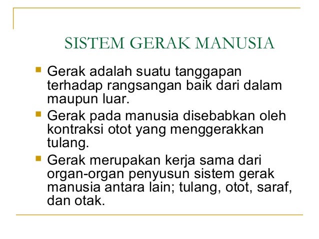 Sistem Gerak Manusia Biologi