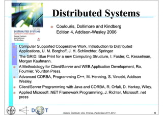 Overview of Distributed Systems course by Paolo Nesi | PDF