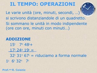 Sistemi di misura non decimali (tempo, angoli) | PPT