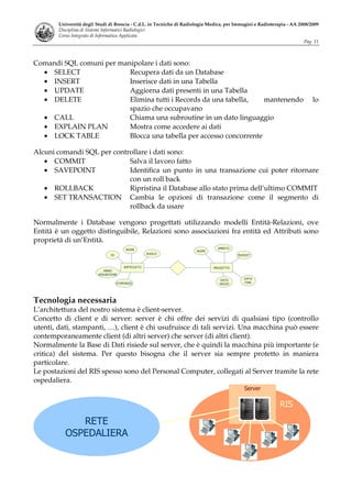 Sistemi Informatici Radiologici Tsrm 2008 09