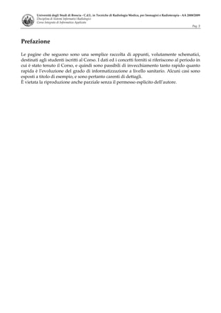 Sistemi Informatici Radiologici Tsrm 2008 09