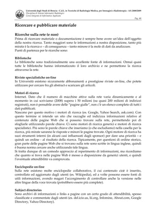 Sistemi Informatici Radiologici Tsrm 2008 09