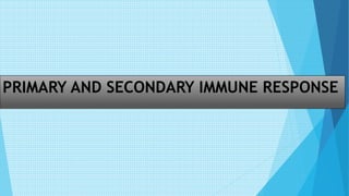 PRIMARY AND SECONDARY IMMUNE RESPONSE
 