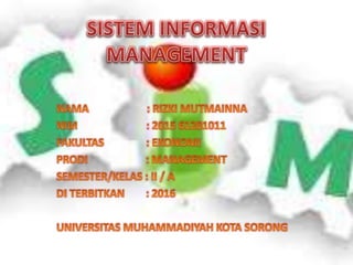 Sistem informasi management | PPT