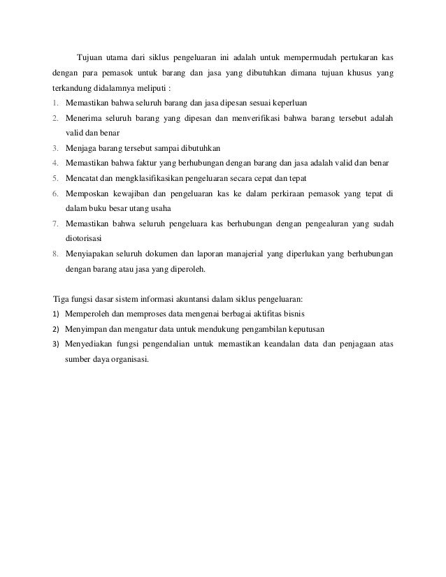 Sistem Informasi Akuntansi Siklus Pendapatan Dan Siklus Pengeluaran
