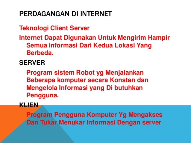 Persyaratan sistem teknologi perdagangan