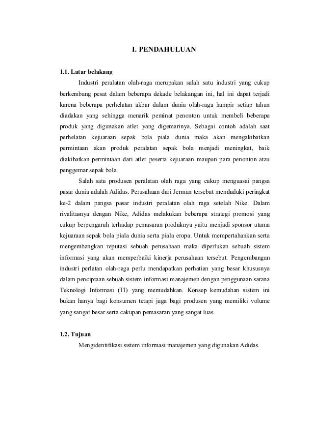 Sistem Informasi Manajemen Adidas