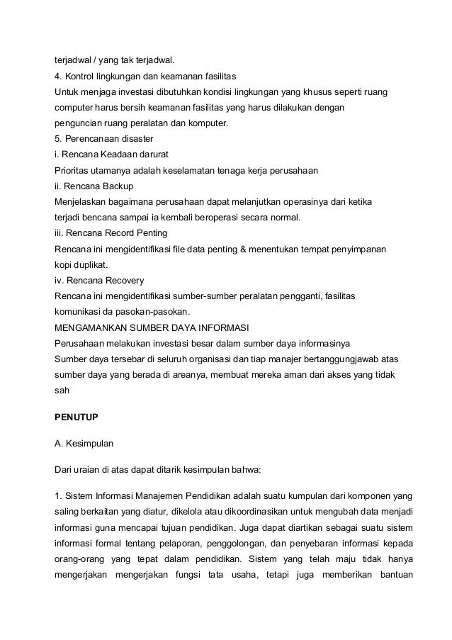 Sistem Informasi Manajemen Pendidikan Document Transcript