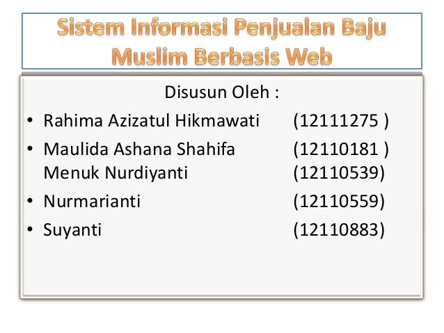 sistem informasi penjualan adalah