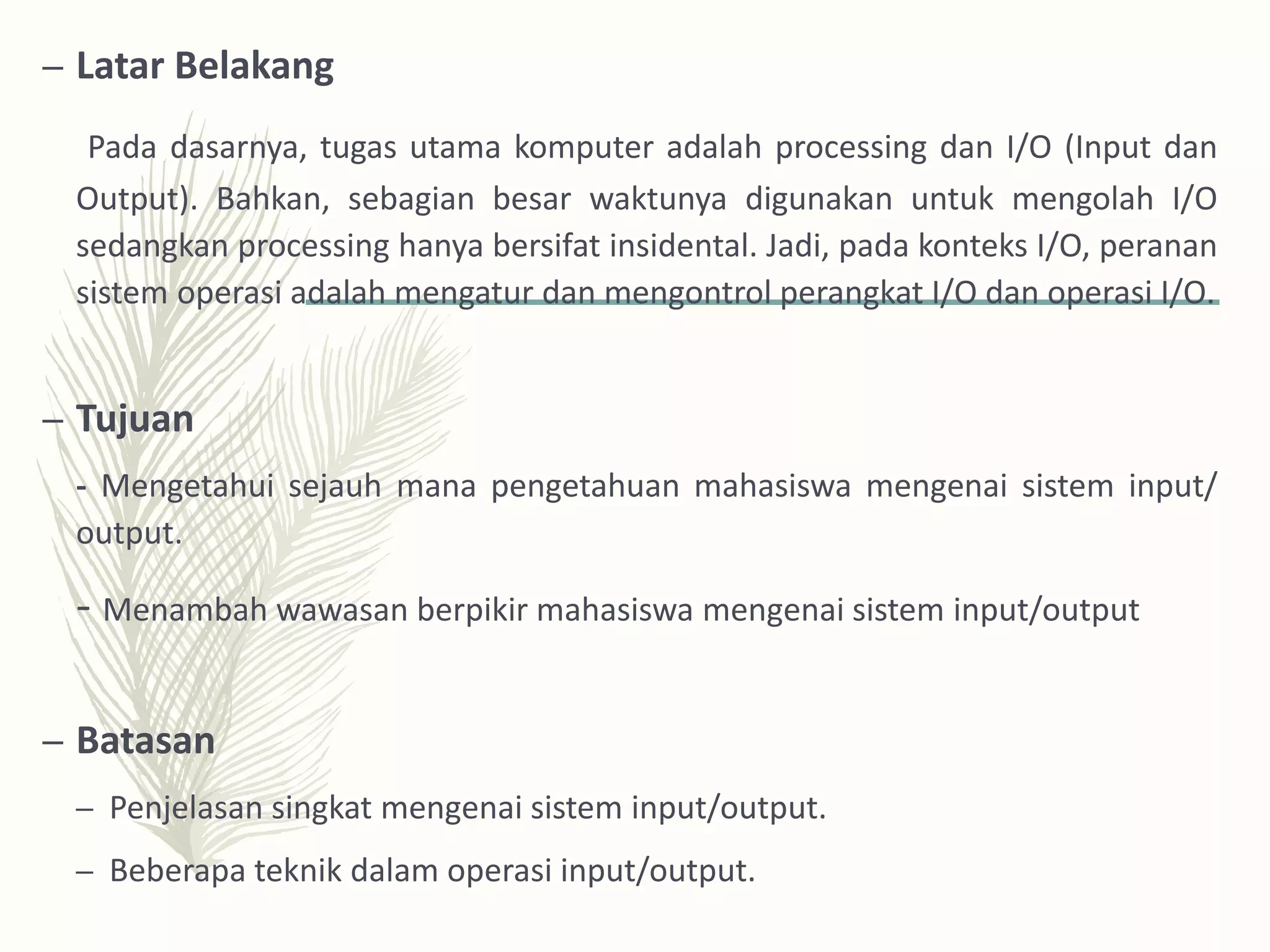 Sistem input output | PPTX