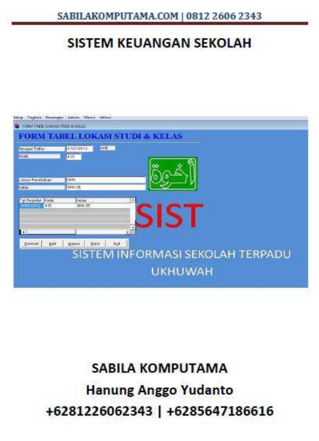 Sistem keuangan sekolah Software Keuangan Sekolah