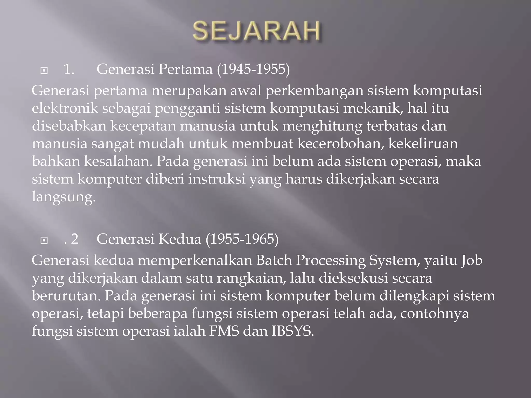 Sistem komputer (operating sistem (OS) ) | PPT