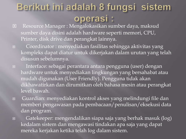 Sistem komputer (operating sistem (OS) ) | PPT