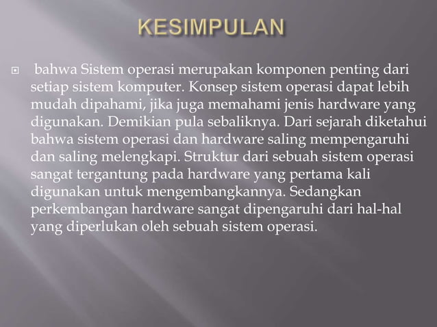 Sistem komputer (operating sistem (OS) ) | PPT