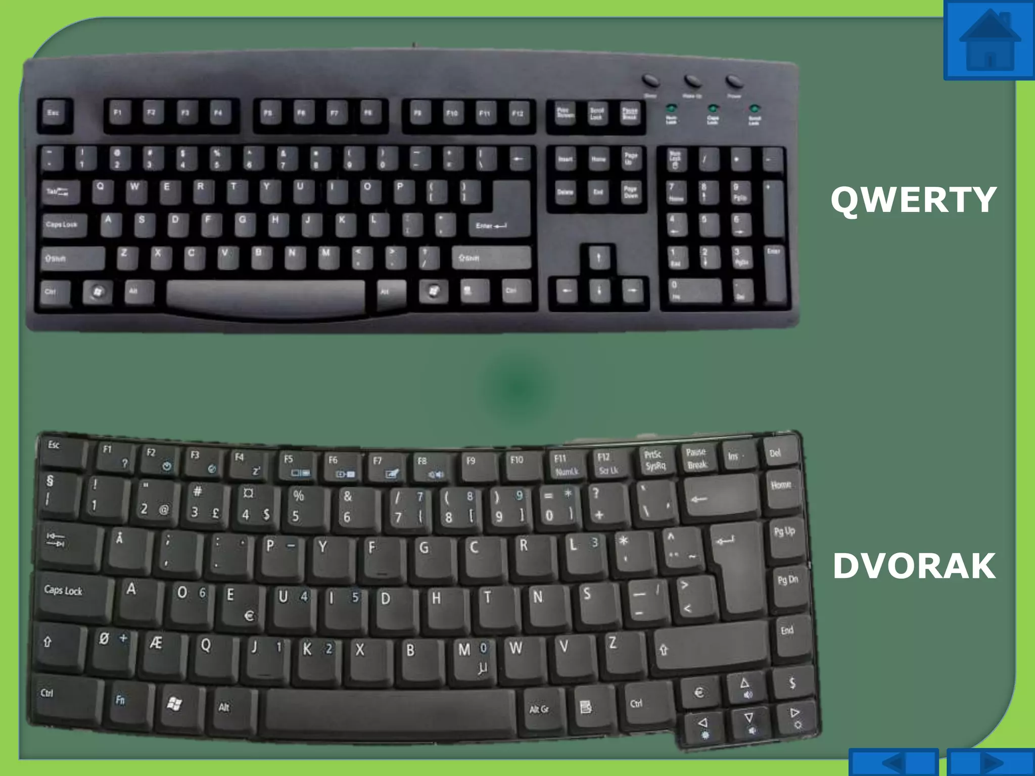 QWERTY
DVORAK
 