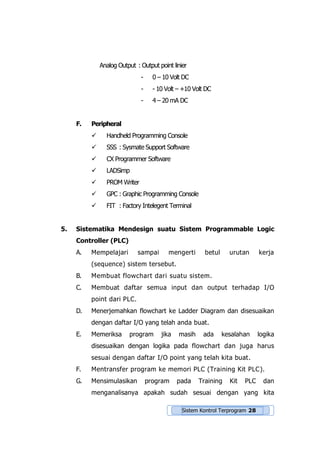 Input/output Terprogram Sistem Kontrol Terprogram | PDF