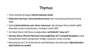 Sel Timus PPT Presentasi Sistem Limfatik Mahasiswa | PPTX