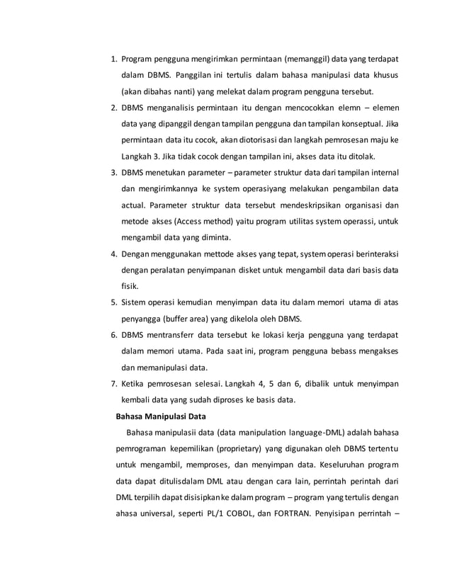 Sistem manajemen basis data | DOCX