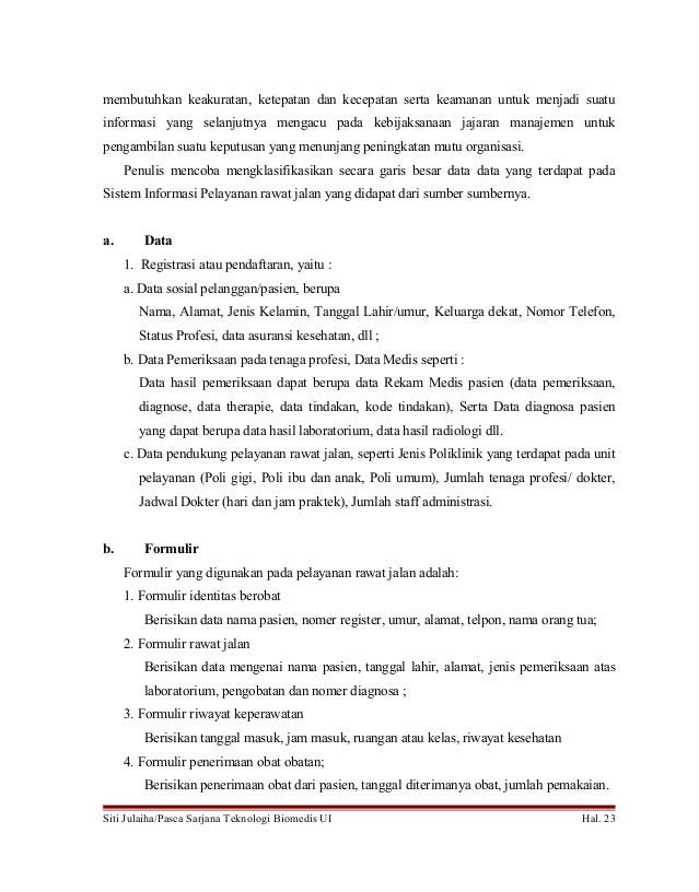 Sistem Manajemen Rawat Jalan Rumah Sakit Indonesia