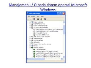 Manajemen I / O pada sistem operasi Microsoft 
Windows 
 