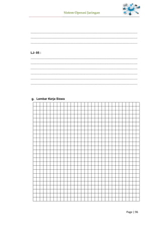 Sistem Operasi Jaringan
Page | 96
.................................................................................................................................
.................................................................................................................................
.................................................................................................................................
LJ- 05 :
.................................................................................................................................
.................................................................................................................................
.................................................................................................................................
.................................................................................................................................
.................................................................................................................................
.................................................................................................................................
Lembar Kerja Siswa
 