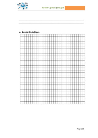 Sistem Operasi Jaringan
Page | 39
.................................................................................................................................
.................................................................................................................................
Lembar Kerja Siswa
 