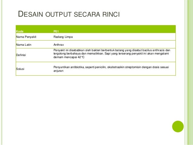 Sistem pakar diagnosa penyakit pada ternak sapi Sistem pakar diagnosa penyakit pada ternak sapi