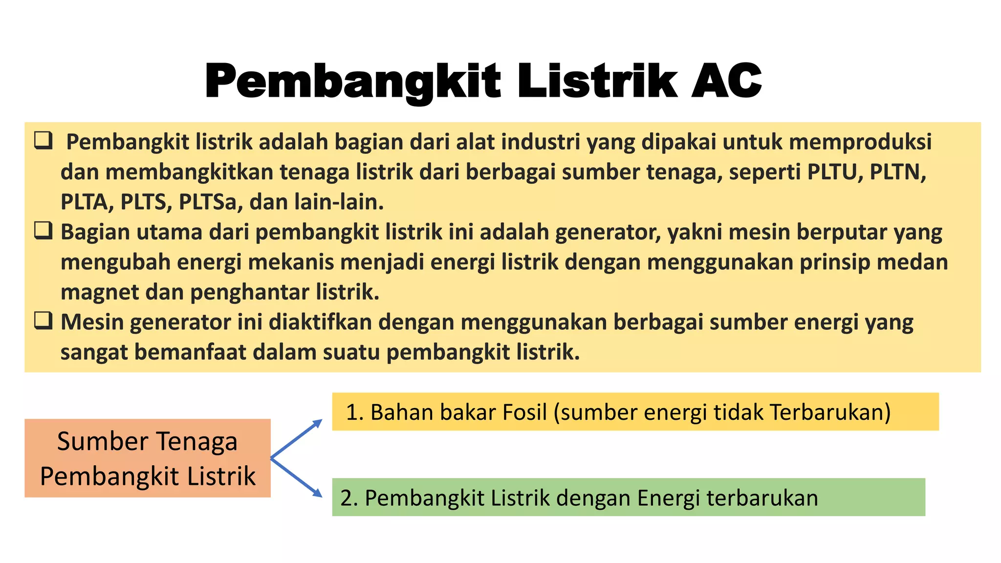 Sistem pembangkit listrik | PPTX