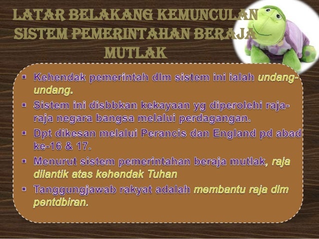 kebaikan sistem pemerintahan beraja