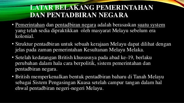 Sistem Pemerintahan Dan Pentadbiran