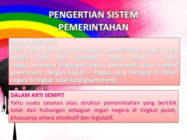 Sistem pemerintahan indonesia 