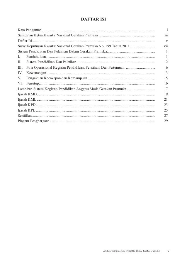 Sistem pendidikan dan pelatihan dalam gerakan pramuka