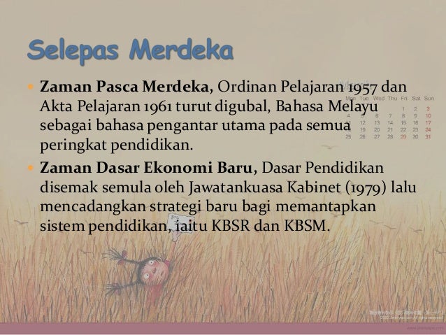 Sistem pendidikan di malaysia sebelum dan selepas kemerdekaan